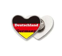 German English Flag Sign Represent Text Heart Metal Pin Brooch Clip Love