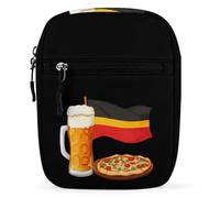 German Flag Beer And Pizza Small Crossbody Bag for Men Women Side Shoulder Satchel Purse Mini Messenger Bags