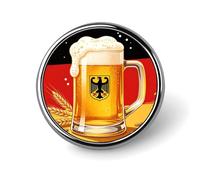 German Flag Beer Cute Button Pins Round Badge Cool Personalised Pattern Brooches for Bag Hat