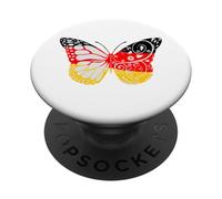 German Flag Butterfly Butterflies Bug Wings Deutschland Flag PopSockets Adhesive PopGrip