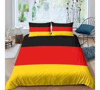 German Flag Duvet Cover Set 3D Printed Bedding Sets With Zipper Soft Microfiber Quilt Cover Easy Care Duvet Covers With 2 Pillowcases 3 Pcs For Kids Boys Girls Adults King 230X220 Cm -690T446M585M16