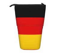 German Flag Expandable Stand Pencil Pouch, Multi-Design Oxford Fabric, Adjustable Height, Multi-Use Cosmetic Bag