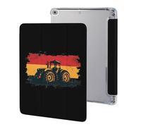 German Flag Farm Vehicle Printed Tablet Case Compatible with iPad Series Hard Translucent Back Protective Cover