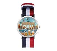 German Flag Food Beers Funny Wrist Watches for Men Women Casual Braided Strap Easy Reader for Work Workout
