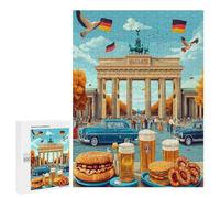 German Flag Food Beers Wood Puzzles for Adults And Family Vertical Version Game Interesting Creative Gift Wooden Jigsaw Puzzle