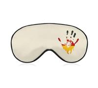 German Flag Hand Print Printed Sleep Mask for Unisex Adult Soft Night Blindfold with Adjustable Strap