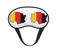 German Flag Map Print Black Out Eye Mask for Sleeping Airplane, Sleep Mask Polyester for Home and Travel