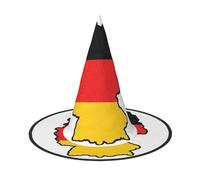 German Flag Map Print Halloween Witch Hat Costume Accessory Women Hats For Halloween Party Cosplay For Home, Yard,