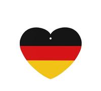 German Flag Pattern Car Air Fresheners 6 Pcs Heart Shape Hanging Aromatherapy Tablets Scented Fresheners For Bedroom Bathroom
