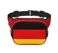 German flag Pattern trendy fashionable waist bag, unisex travel sports messenger bag