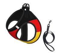 German Flag Pet Leash Vest For Small Dogs Cats Reflective Adjustable Soft Outdoor Walking Hiking Training