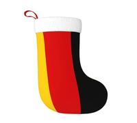 German Flag Plush Christmas Stocking, Large Festive Hanging Ornament For Tree, 45cm Polyester Style Holiday Decor