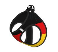 German Flag Print Adjustable Harness Leash Set For Cats And Dogs, Soft Breathable Kitten Puppy Mesh Vest With Reflective Design, Escape-Proof Lead For Small Pets Walking Training