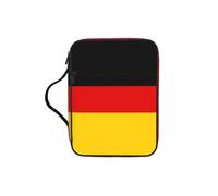 German Flag Print Bible Cover Lightweight Tablet Sleeve Durable Makeup Bag Pencil Case for Church School Travel