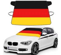 German Flag Print Car Windshield Sun Shade, Oxford Winter Windshield Cover For Snow Ice Uv Secure For All-Season