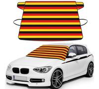 German Flag Print Car Windshield Sun Shade, Oxford Winter Windshield Cover For Snow Ice Uv Secure For All-Season