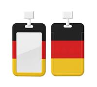 German Flag Print Card ID Badge Holder with Breakaway Lanyard,for Doctor Teacher Nurse Staff Office