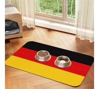 German flag print Cats Pet Bowl Placemat Pet Feeding Mats for Dogs, Non-Slip PU Leather Tablecloth for Pets
