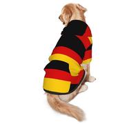 German Flag Print Dog Hoodie Pet Sweatshirt, Warm, Soft And Breathable Hooded Clothes For Medium To Large Dogs, Easy-To-Wear Design, For Winter And Fall