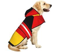 German flag Print Dog Raincoats with Reflective Hooded,Portable Pet Poncho Jacket,for Small,Medium,Large L Puppies