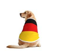 German Flag Print Dog Vest, Soft Breathable Pet Shirt Clothes Sleeveless Fashion Apparel For Medium Large Breeds