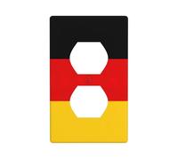 German Flag Print Duplex Device Receptacle Wall Plate Electrical Switch Plate Outlet Cover.