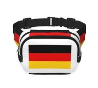 German flag print Fanny Pack Purse with Adjustable Strap Square Double Layer Waist Bag Belt Unisex Everywhere
