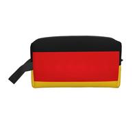 German Flag Print Large Capacity Travel Toiletry Bag Cosmetic Pouch Waterproof Lightweight Vacation