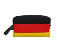 German Flag Print Large Capacity Travel Toiletry Bag Unisex Daily Storage Portable Cosmetic Pouch