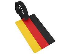 German Flag Print Luggage Tags Quick Install Airplane Travel Essentials for Suitcases Durable PVC Bag Tag