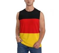 German Flag Print Mens Sleeveless Tank Tops Funny Workout Gym Shirts Vintage Style T-Shirt Sizes S-3xl Black