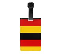 German Flag Print PVC Luggage Tag Versatile ID Holder for Strollers and Bags Practical Travel Accessory Multi-Use
