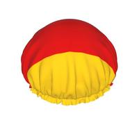 German Flag Print Soft Lined Shower Cap, Double Layer Washable Wide Elastic Band Hair Shower Cap For Bath