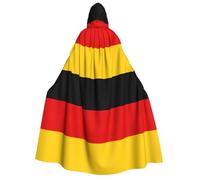 German flag print Unisex Medieval Viking Hooded Cape Cloak for Halloween Cosplay, Christmas Party Costume Outfits