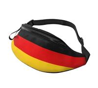 German Flag Print Waist Bag Lightweight Travel Unisex Pack for Hiking Cycling Running Everyday Use