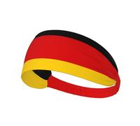 German Flag Print Wide Sports Headband For Men & Women, Moisture-Wicking Sweatband For Running, Gym