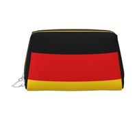 German Flag Printed Zippered Toiletry Bag, Wide Open Storage Case for Personal Care Items and Cosmetics