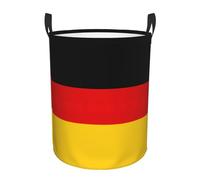 German Flag Printing Circular Dirty Laundry Basket, Large Storage Baskets, Works In Kitchen, Playroom,Bathroom
