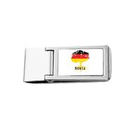 German Flag Root Faly Art Deco Fashion Slim Money Clip Stainless Holder Pocket Wallet
