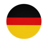 German Flag Round Single-Sided Printed Non-Slip Rubber Mouse pad 8in,