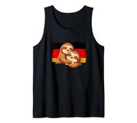 German Flag Sloth Pajama Sleepover Sleeping Germany Tank Top