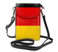 German flag Small Crossbody Phone Bag for Women PU Leather Flip Wallet with Card Slots Adjustable Strap