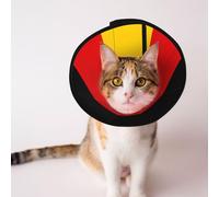 German Flag Soft Dog Cone Collar, Depets Adjustable Recovery Pet Cone E-Collar for Cats Kittens Rabbits, Comfy Elizabethan Collar