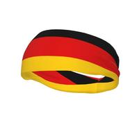 German flag Sports Sweatband Headband Lightweight Stretch Breathable Moisture Absorbing for Men and Women