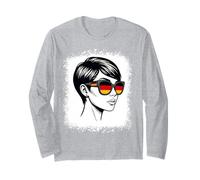 German Flag Sunglasses National Pride Travel Long Sleeve T-Shirt