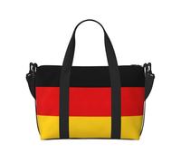 German flag Versatile Personal Item Travel Bags for Women - Spacious Duffel Bags for Traveling, Gym Bags for Men, Black, One Size