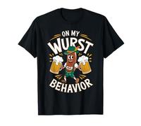 German Funny Oktoberfest On My Wurst Behavior T-Shirt
