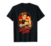 German Girl Germany Flag Pride Woman Roots Value Graphic T-Shirt