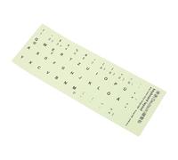 German Glow in Dark Keyboard Stickers for Laptop Keys | PVC Matte Sheet, Easy Peel-and-stick Application, for Bilingual Typists and Language Learning Practice