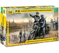ZVEZDA 3632 German WW2 R12 Motorcyle 2 Figures Model Kit 1:35